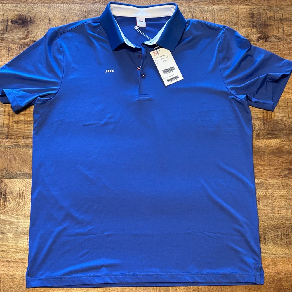 JDX  Golf Polo - Men's large  in Royal Blue NEW! (10)